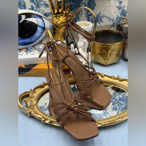 🆕 LOEFFLER RANDALL 🧿 NWOT Ryder Leather Knotted Sandals, Chocolate Brown, Sz 7 - Picture 7 of 16